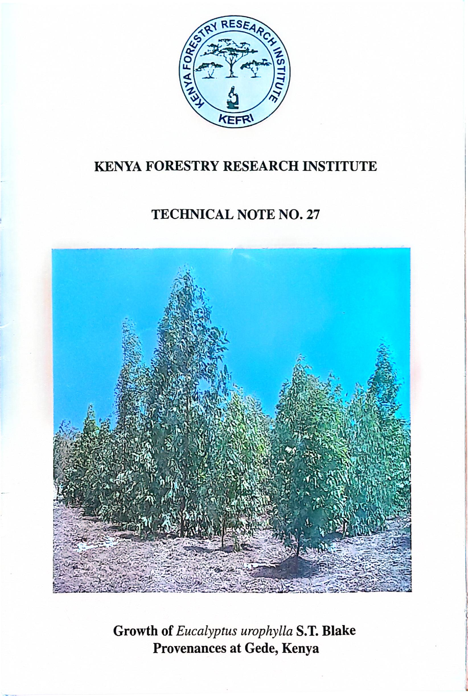Growth of Eucalyptus urophylla S.T. Blake provenances