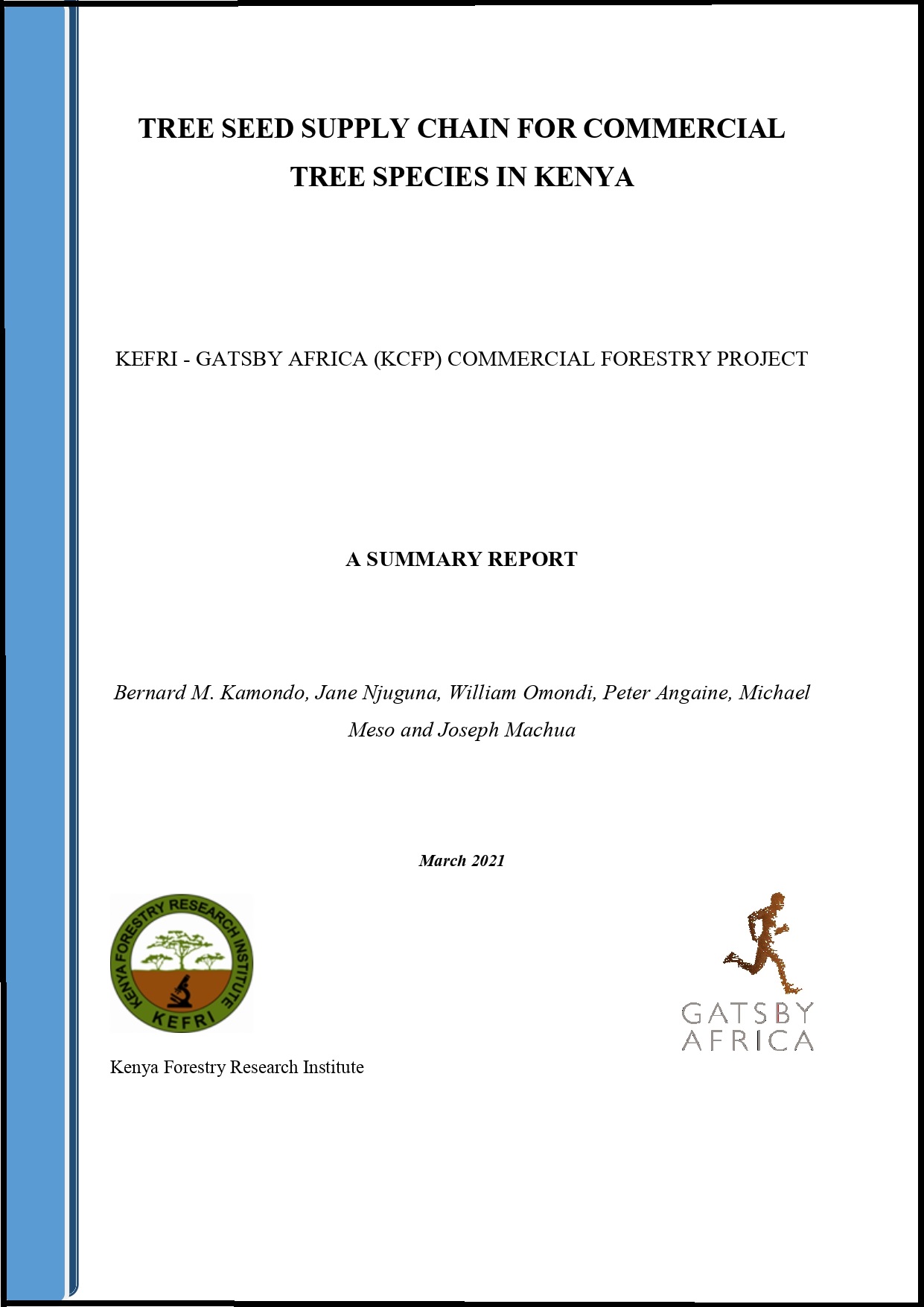 Eucalyptus: Tree seed supply chain for commercial tree species in Kenya