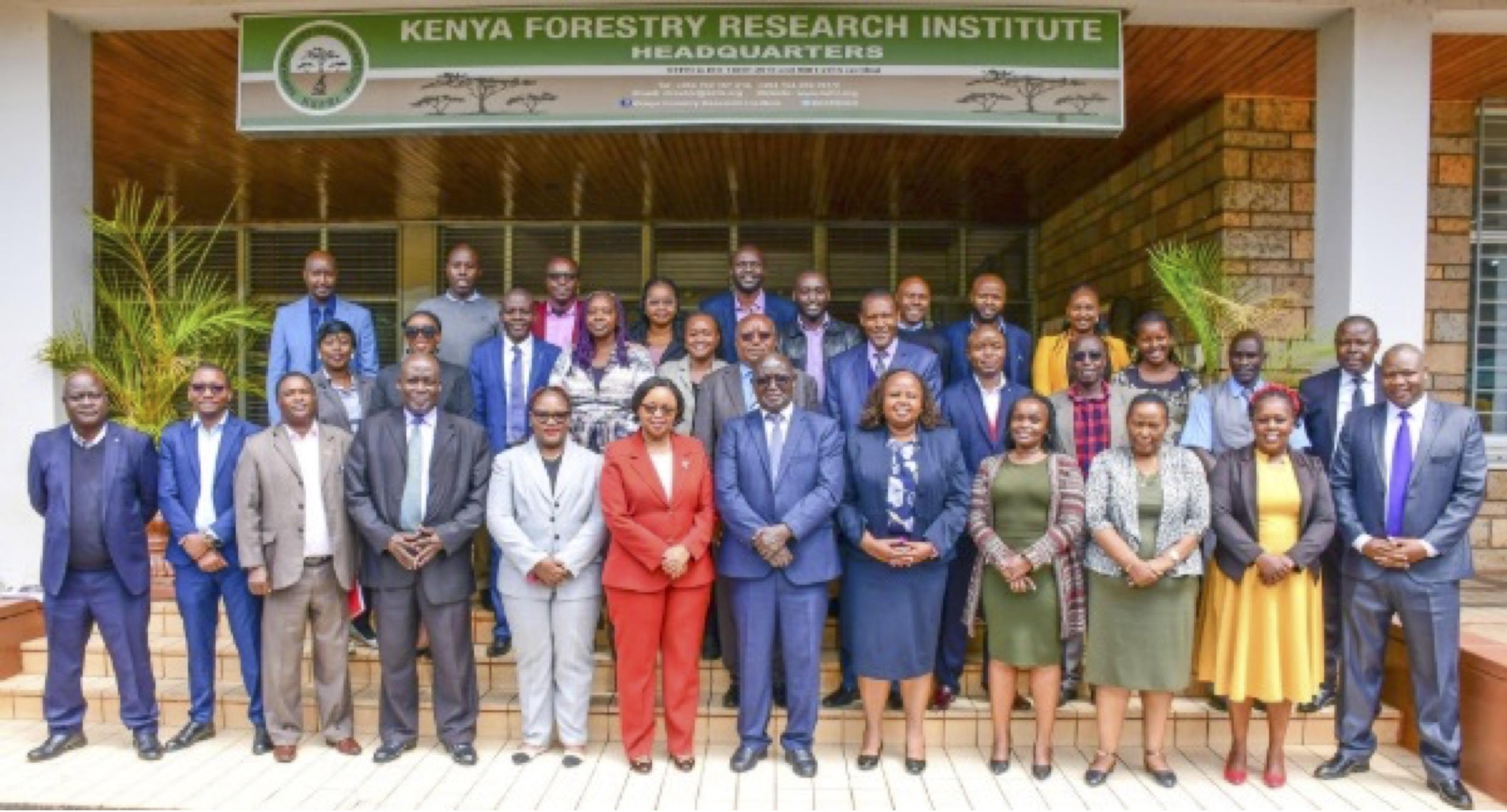 KEFRI Senior Management alongside newly absorbed Kenya Water Towers Agency staff 